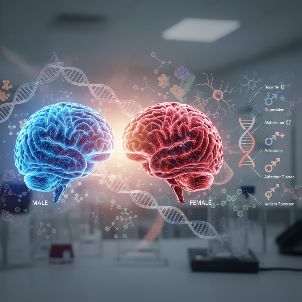 Differences in brain gene activity may help explain why some disorders affect men and women differently